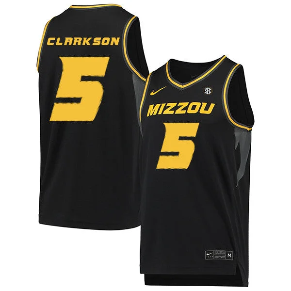 Football Jersey For Team Apparel-Basketball Jersey For Team Apparel-Missouri Tigers 5 Jordan Clarkson Black College Basketball Basketball Jersey