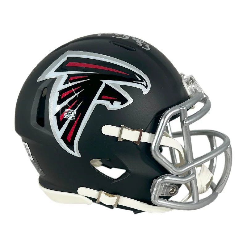 Rugby Helmet For Professional Training-Michael Turner Signed Atlanta Falcons Speed Mini Football Helmet (Beckett)