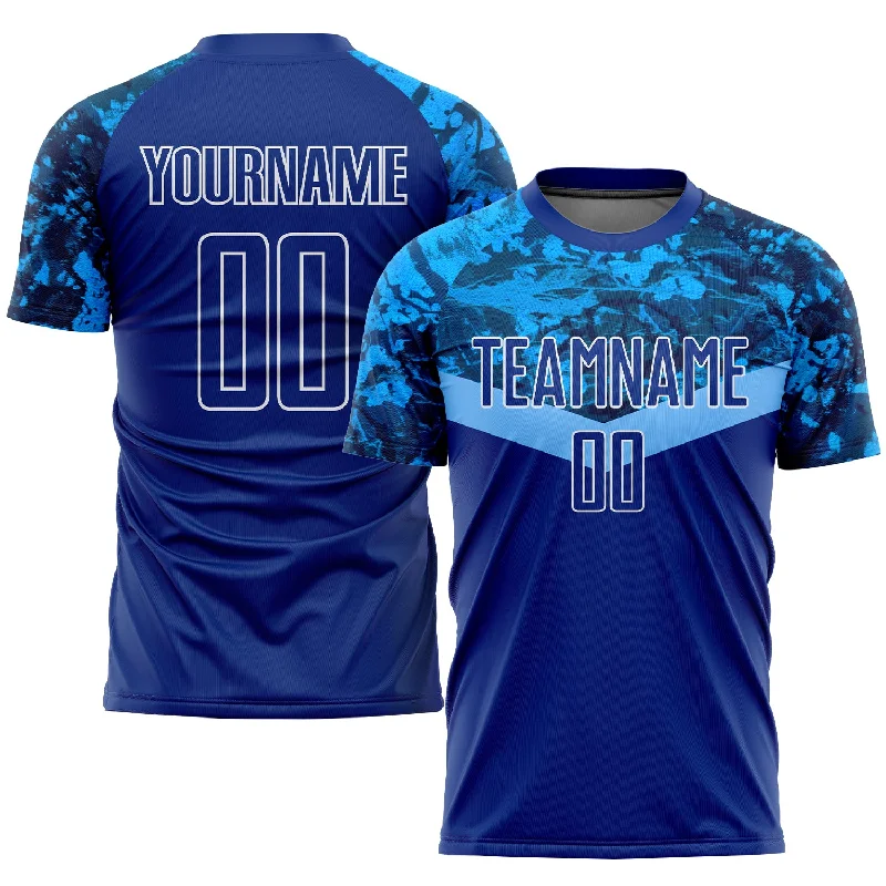 Football Jersey For Limited Edition Players-Custom Royal Royal-Light Blue Sublimation Soccer Uniform Jersey