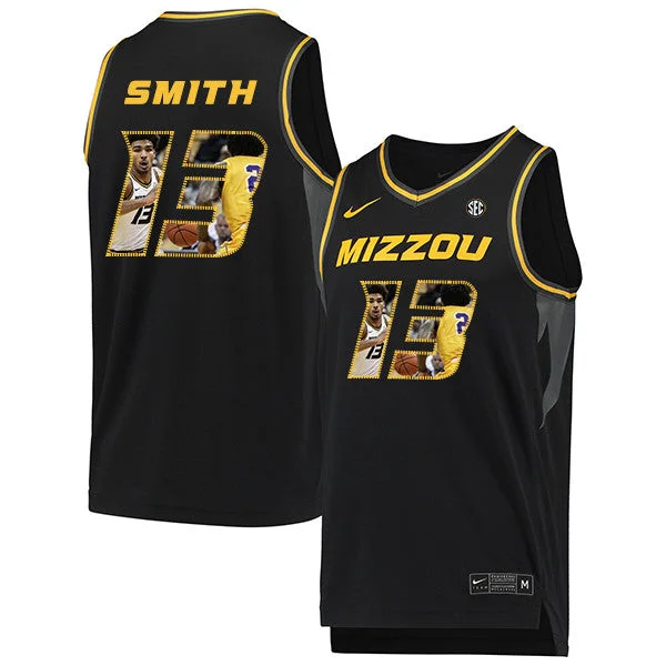 Football Jersey For Team Pride-Basketball Jersey For Team Pride-Missouri Tigers 13 Mark Smith Black Fashion College Basketball Basketball Jersey