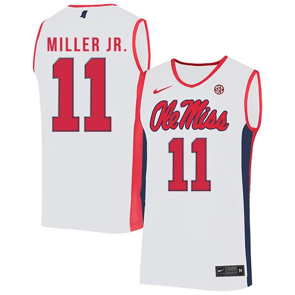 Football Jersey For Ultimate Performance-Basketball Jersey For Ultimate Performance-Ole Miss Rebels 11 Franco Miller Jr. White Basketball College Basketball Jersey.jpeg