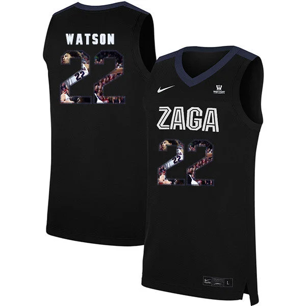 Football Jersey For Player Merchandise-Basketball Jersey For Player Merchandise-Gonzaga Bulldogs 22 Anton Watson Black Fashion College Basketball Basketball Jersey