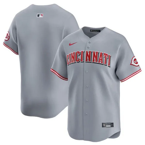 Baseball Jersey For Team Wearables-Men's Cincinnati Reds Blank Gray Away Limited Baseball Stitched Jersey