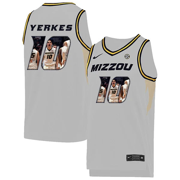 Football Jersey With Custom Printing-Basketball Jersey With Custom Printing-Missouri Tigers 10 Evan Yerkes White Fashion College Basketball Basketball Jersey