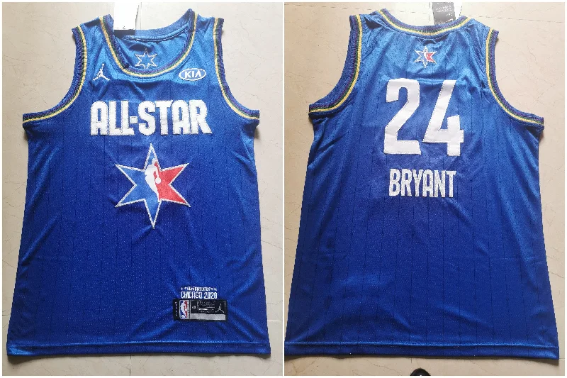 Football Jersey For Personalized Embroidered Designs-Basketball Jersey For Personalized Embroidered Designs-Lakers 24 Kobe Bryant Blue 2020 All-Star Jordan Brand Swingman Basketball Jersey