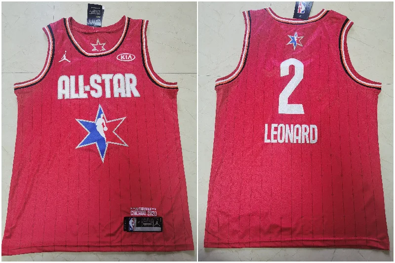 Football Jersey For Fundraising Merchandise-Basketball Jersey For Fundraising Merchandise-Clippers 2 Kawhi Leonard Red 2020 All-Star Jordan Brand Swingman Basketball Jersey