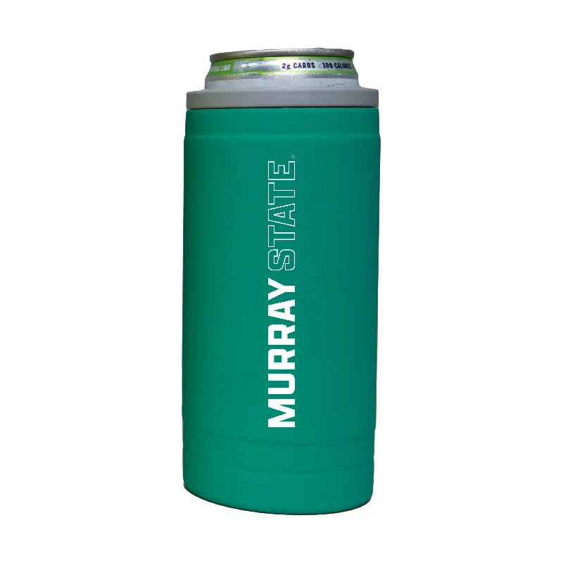 Team Mug With Team Graphics-Murray State 12oz Optic Stacked Soft Touch Slim Coolie