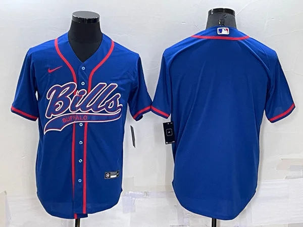 Baseball Jersey With Game Day Details-Men's Buffalo Bills Royal Cool Base Stitched Baseball Jersey