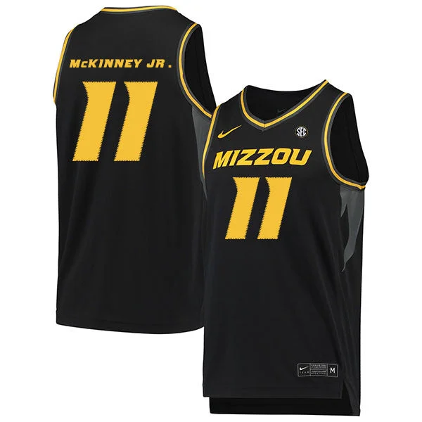 Football Jersey For Competitive Leagues-Basketball Jersey For Competitive Leagues-Missouri Tigers 11 Mario McKinney Jr. Black College Basketball Basketball Jersey.jpeg