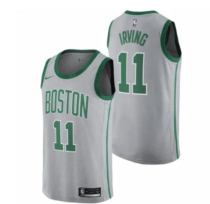 Football Jersey For Custom Group Orders-Basketball Jersey For Custom Group Orders-Celtics 11 Kyrie Irving Gray City Edition Swingman Basketball Jersey