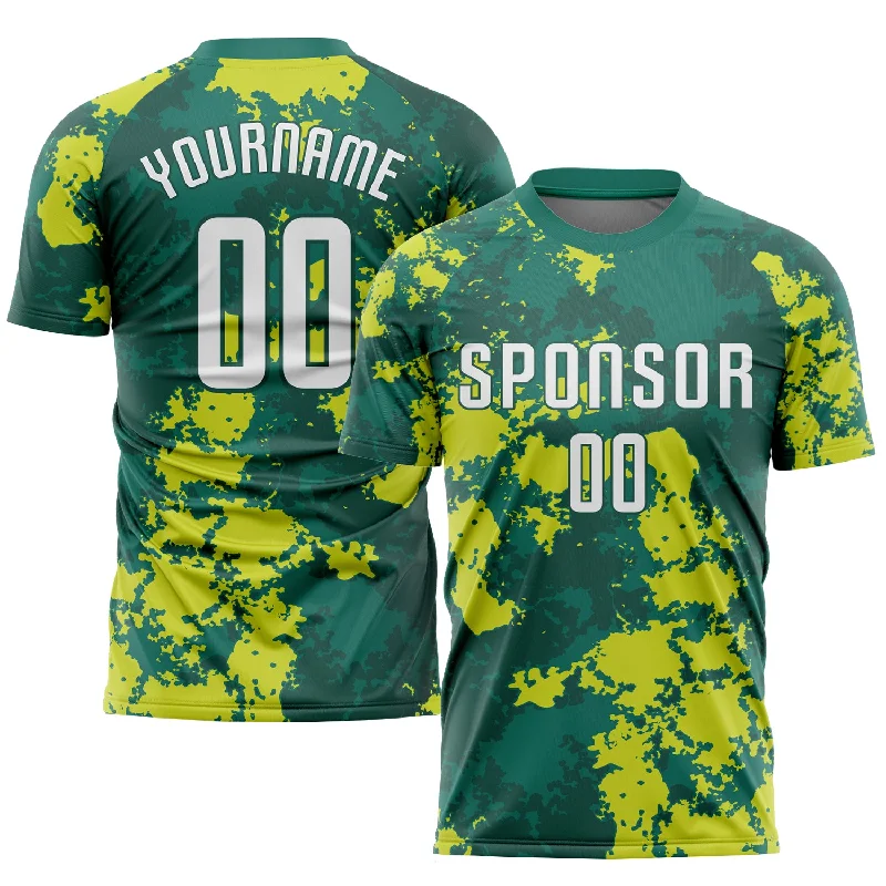 Football Jersey For Team-Custom Kelly Green White-Neon Green Sublimation Soccer Uniform Jersey