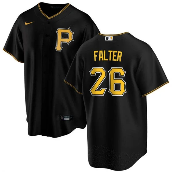 Baseball Jersey For Family Events-Men's Pittsburgh Pirates #26 Bailey Falter Black Cool Base Baseball Stitched Jersey