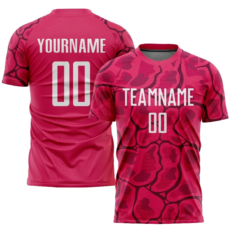 Football Jersey For Group Purchases-Custom Red White-Black Sublimation Soccer Uniform Jersey