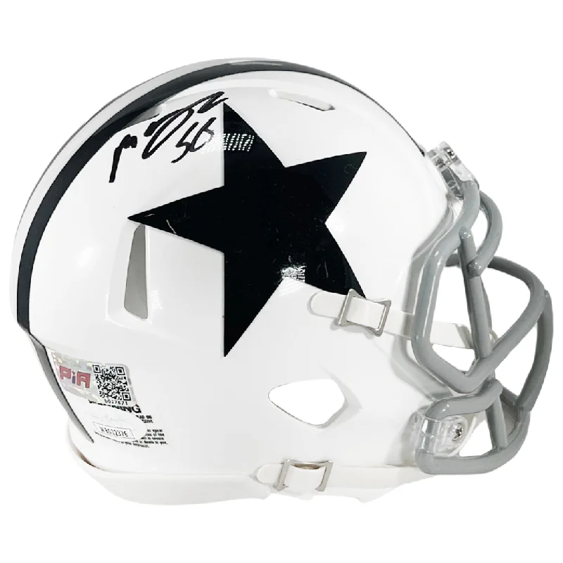 Rugby Helmet With Face Guard-Mazi Smith Signed Dallas Cowboys Throwback Speed Mini Football Helmet (JSA)