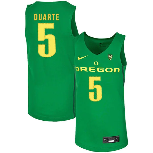 Football Jersey For Special Events-Basketball Jersey For Special Events-Oregon Ducks 5 Chris Duarte Green College Basketball Basketball Jersey