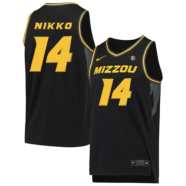 Football Jersey For Celebrations-Basketball Jersey For Celebrations-Missouri Tigers 14 Reed Nikko Black College Basketball Basketball Jersey