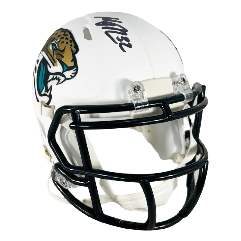 Rugby Helmet With Logo-Maurice Jones-Drew Signed Jacksonville Jaguars Alt 2024 Speed Mini Football Helmet (Beckett)