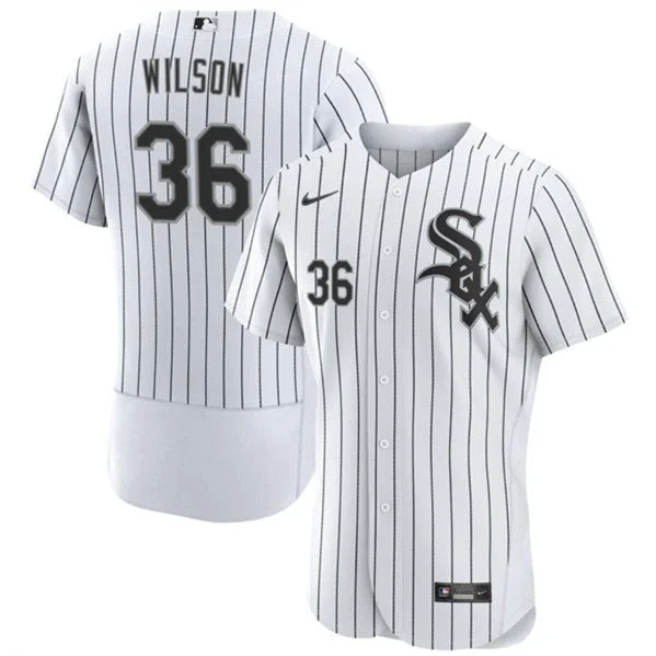 Baseball Jersey With Padded Inserts-Men's Chicago White Sox #36 Steven Wilson White Flex Base Baseball Stitched Jersey