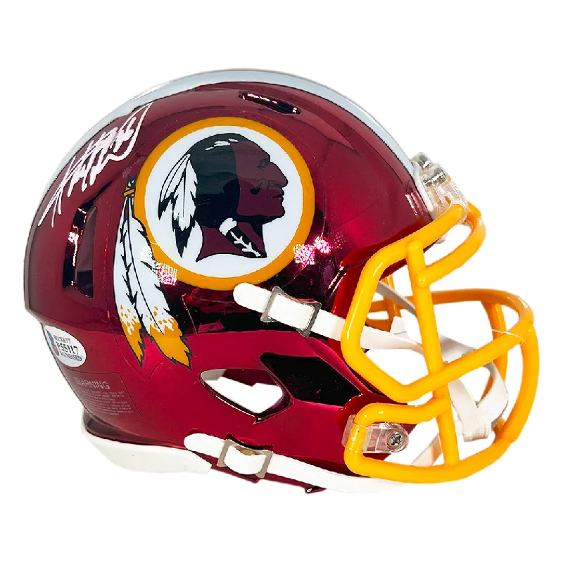 Rugby Helmet With Protective Padding-Adrian Peterson Signed Washington Redskins Chrome Speed Mini Football Helmet (Beckett)