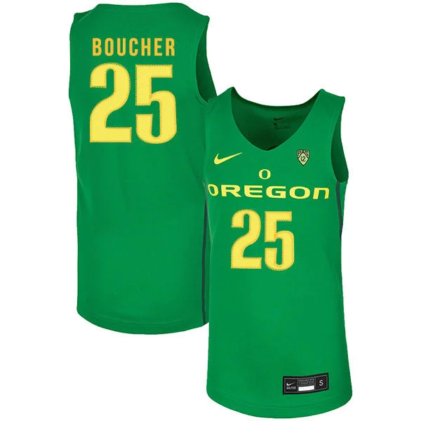 Football Jersey For Group Purchases-Basketball Jersey For Group Purchases-Oregon Ducks 25 Chris Boucher Green College Basketball Basketball Jersey