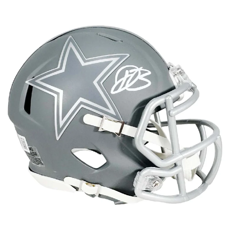 Rugby Helmet For College Rugby Teams-Daron Bland Signed Dallas Cowboys Slate Alternate Speed Mini Football Helmet (Beckett)