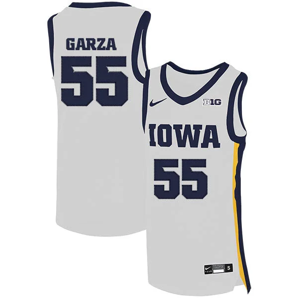 Football Jersey For Championship Gifts-Basketball Jersey For Championship Gifts-Iowa Hawkeyes 55 Luka Garza White Basketball College Basketball Jersey