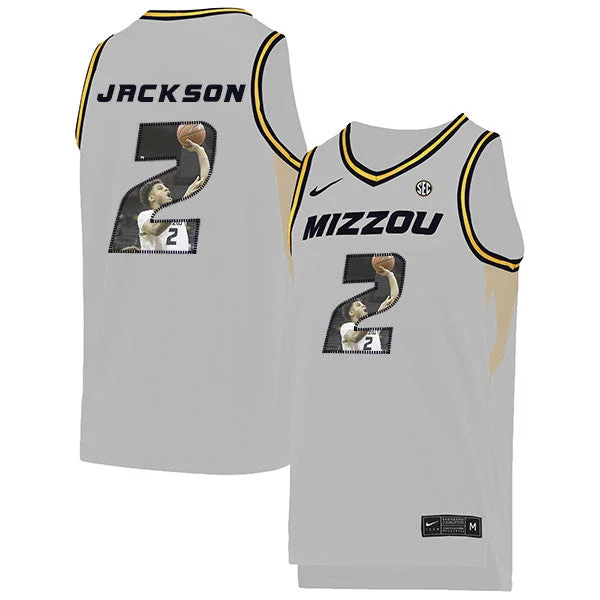 Football Jersey For Customized Team Colors-Basketball Jersey For Customized Team Colors-Missouri Tigers 2 Tray Jackson White Fashion College Basketball Basketball Jersey