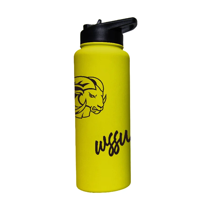 Custom Team Mug For Sports Fans-Winston Salem St 34oz Cru Bold Soft Touch Quencher