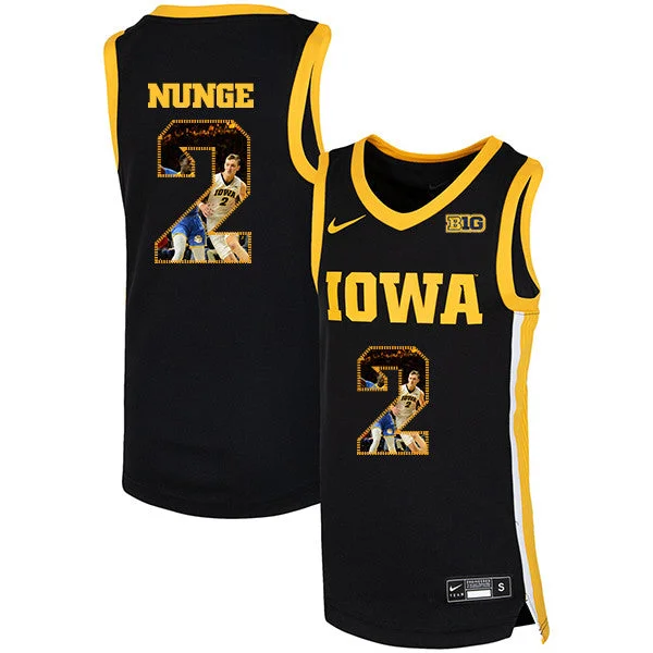 Football Jersey For Team-Basketball Jersey For Team-Iowa Hawkeyes 2 Jack Nunge Black Basketball College Fashion Basketball Jersey