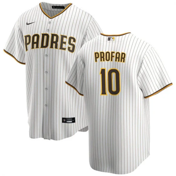 Baseball Jersey For Sports Teams And Clubs-Men's San Diego Padres #10 Jurickson Profar White Cool Base Baseball Stitched Jersey