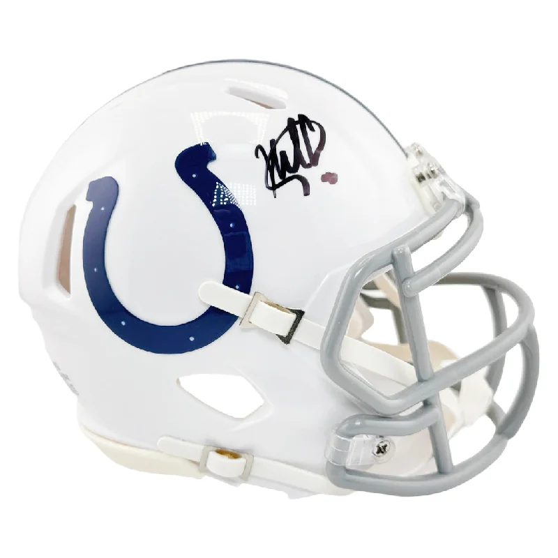 Rugby Helmet With Extra Padding Inserts-Nick Cross Signed Indianapolis Colts Speed Mini Football Helmet (JSA)