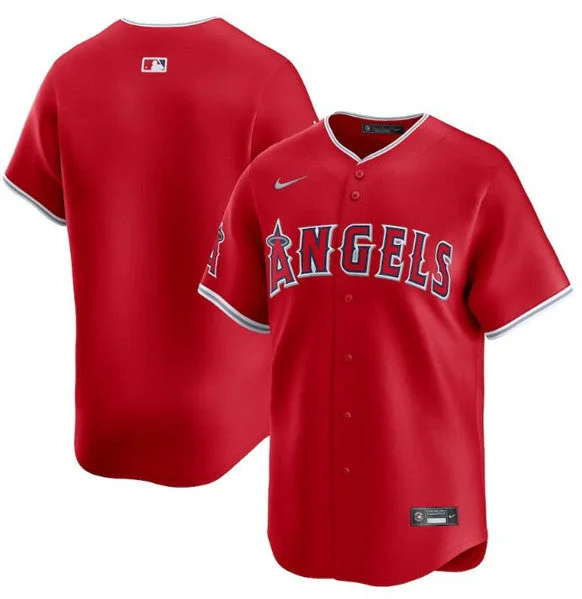 Baseball Jersey For Team Showcases-Men's Los Angeles Angels Blank Red Alternate Limited Baseball Stitched Jersey