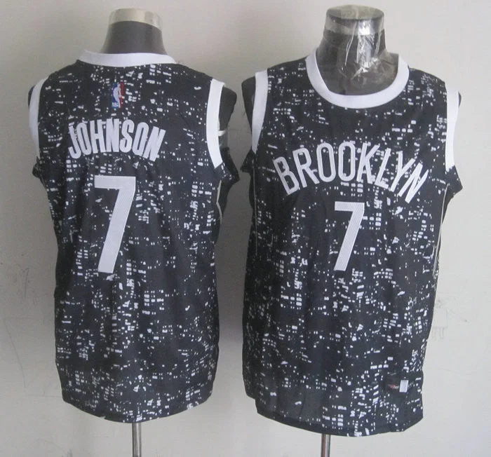 Cheap Football Jersey-Cheap Basketball Jersey-Nets 7 Joe Johnson Black City Luminous Basketball Jersey