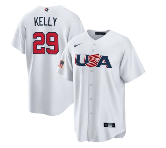 Baseball Jersey For Game Uniforms-Men's USA Baseball #29 Joe Kelly 2023 White World Baseball Classic Stitched Jersey