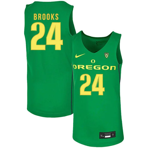 Football Jersey For College Alumni Teams-Basketball Jersey For College Alumni Teams-Oregon Ducks 24 Dillon Brooks Green College Basketball Basketball Jersey