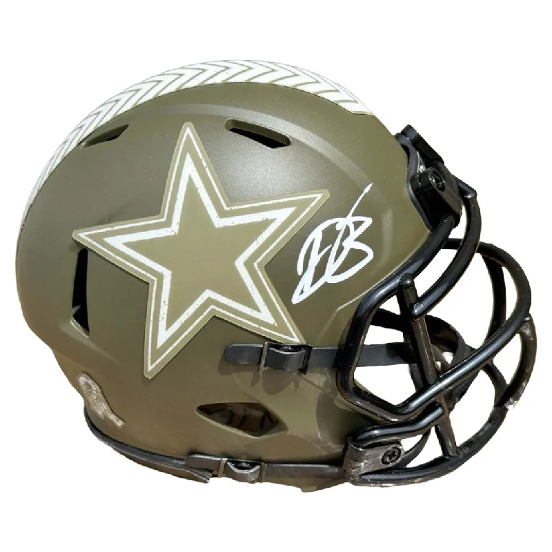 Rugby Helmet With Durable Material-Daron Bland Signed Dallas Cowboys Salute to Service Mini Football Helmet (Beckett)