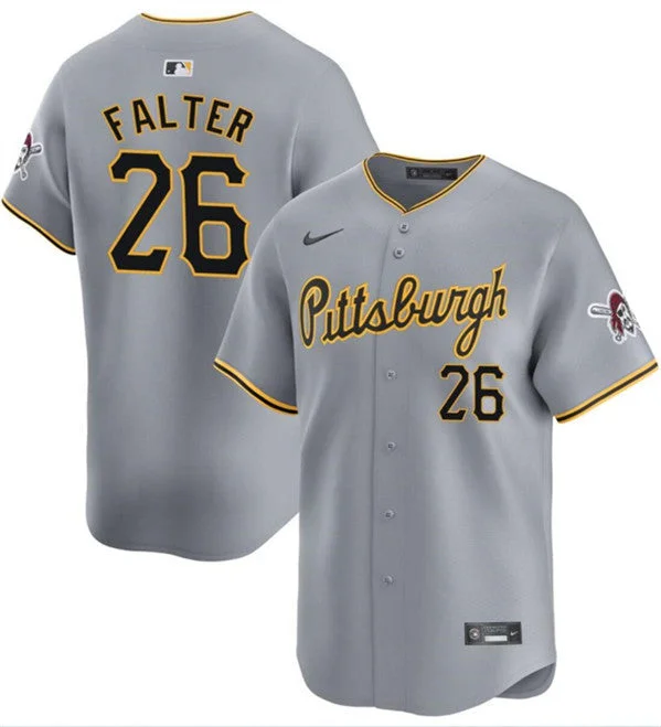 Baseball Jersey For Tournament Teams-Men's Pittsburgh Pirates #26 Bailey Falter Gray Away Limited Baseball Stitched Jersey