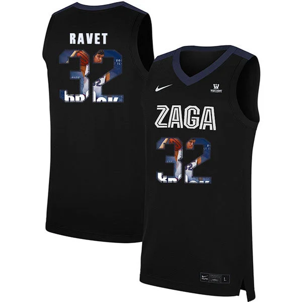 Football Jersey For Custom Player Orders-Basketball Jersey For Custom Player Orders-Gonzaga Bulldogs 32 Brock Ravet Black Fashion College Basketball Basketball Jersey