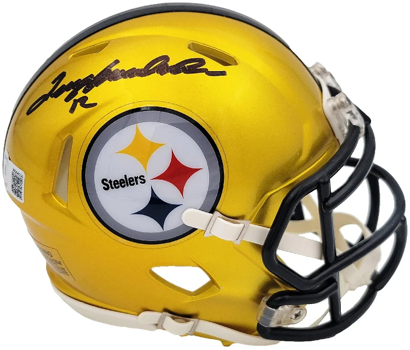 Rugby Helmet With High-Impact Resistance-Terry Bradshaw Autographed Pittsburgh Steelers Flash Yellow Mini Helmet Beckett BAS QR Stock #201705