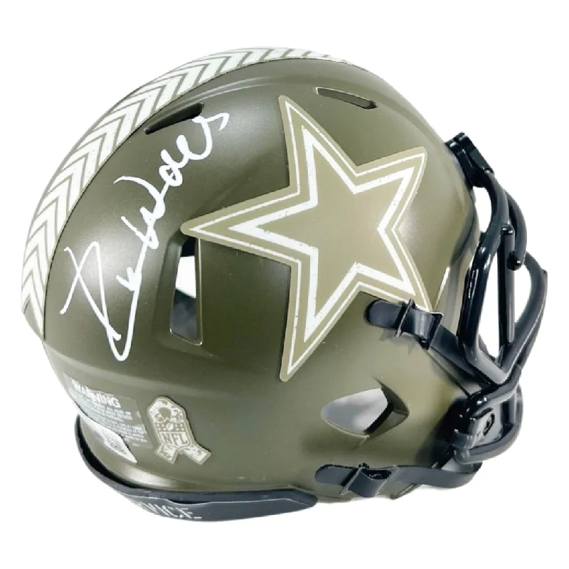 Rugby Helmet For Ultimate Comfort-Everson Walls Signed Dallas Cowboys Salute to Service Mini Football Helmet (Beckett)