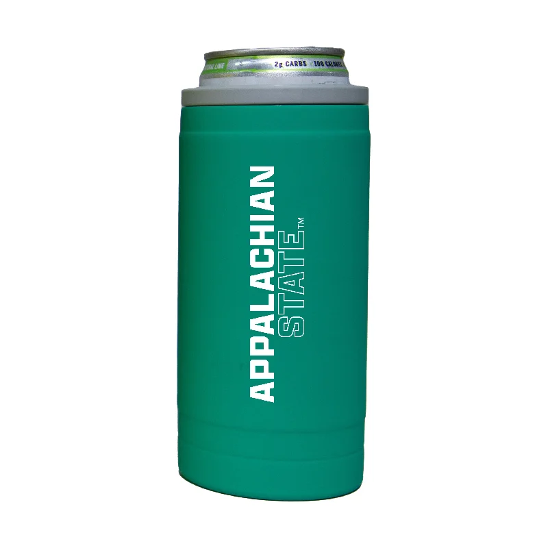 Team Mug For Custom Sports Teams-Appalachian State 12oz Optic Stacked Soft Touch Slim Coolie