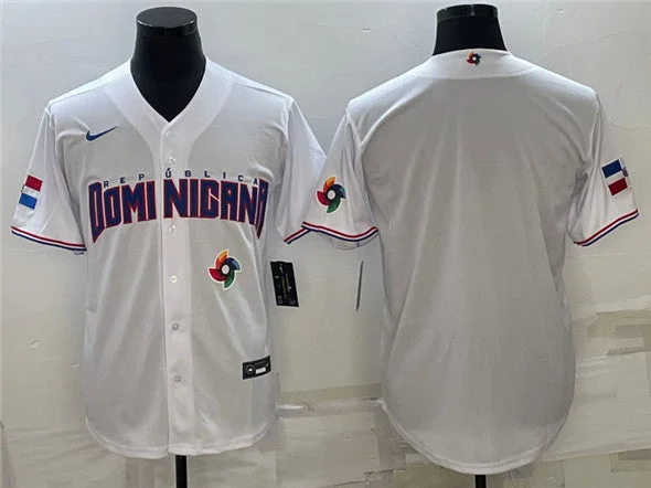 Baseball Jersey For High-Speed Play-Men's Dominican Republic Baseball 2023 White World Baseball With Patch Classic Stitched Jersey