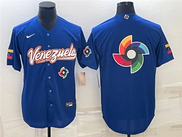 Baseball Jersey For Fan Favorites-Men's Venezuela Baseball 2023 Royal World Baseball Big Logo With Patch Classic Stitched Jersey