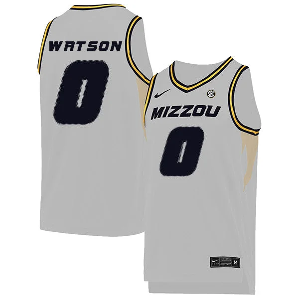 Football Jersey For Custom Branding-Basketball Jersey For Custom Branding-Missouri Tigers 0 Torrence Watson White College Basketball Basketball Jersey