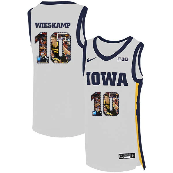 Football Jersey For Fans And Supporters-Basketball Jersey For Fans And Supporters-Iowa Hawkeyes 10 Joe Wieskamp White Basketball College Fashion Basketball Jersey