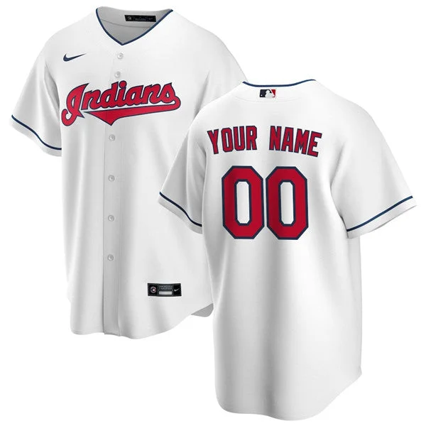 Baseball Jersey For Custom Player Orders-Men's Cleveland Guardians Active Custom White Baseball Stitched Jersey