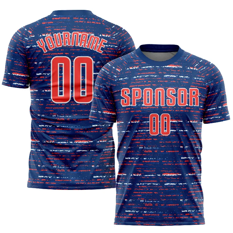 Football Jersey For Player Merchandise-Custom Royal Orange-White Sublimation Soccer Uniform Jersey