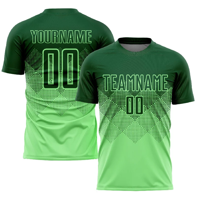 Football Jersey For Special Events-Custom Pea Green Green Sublimation Soccer Uniform Jersey