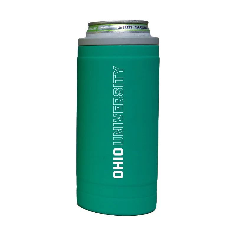 Team Mug For Tea-Ohio Bobcats 12oz Optic Stacked Soft Touch Slim Coolie