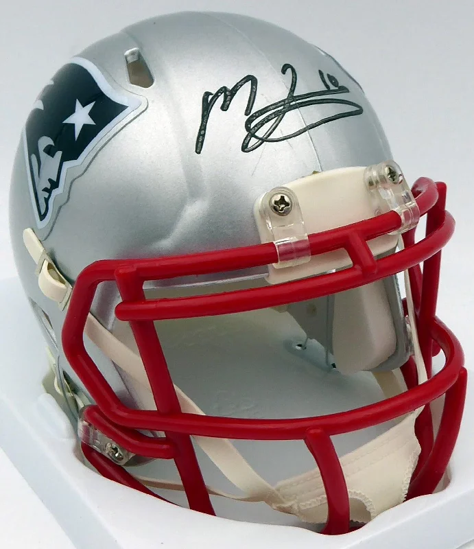 Rugby Helmet With Reflective Features-Mac Jones Autographed New England Patriots Silver Speed Mini Helmet (Bubbled) Beckett BAS #WS86380